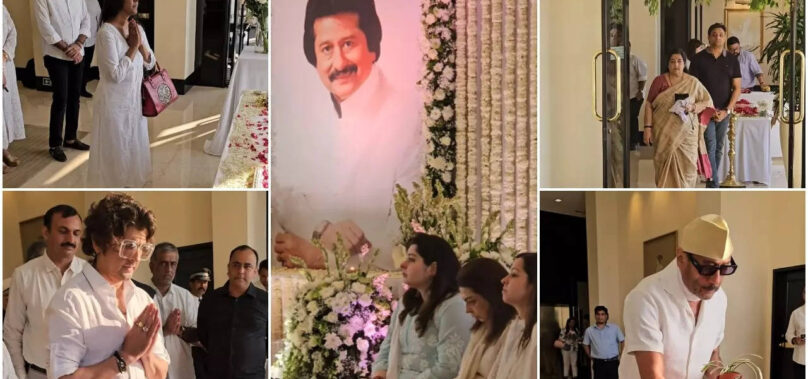 Celebs attend prayer meet of Pankaj Udhas