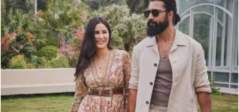 Vicky and Katrina radiate love in beige outfits