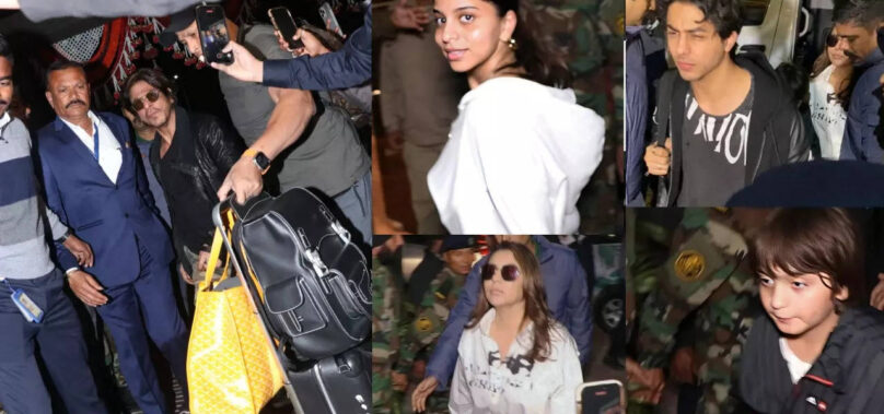 SRK-Gauri exit Jamnagar in style – Pics