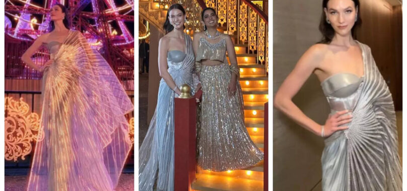 Karlie Kloss STUNS in a saree at Ambani bash