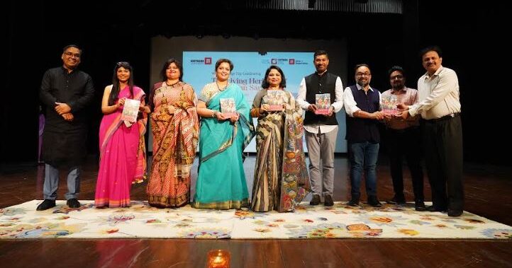 Book on Heritage of Sari titled “Indian Sari Sartoria and Semiotics” released at Chitkara University