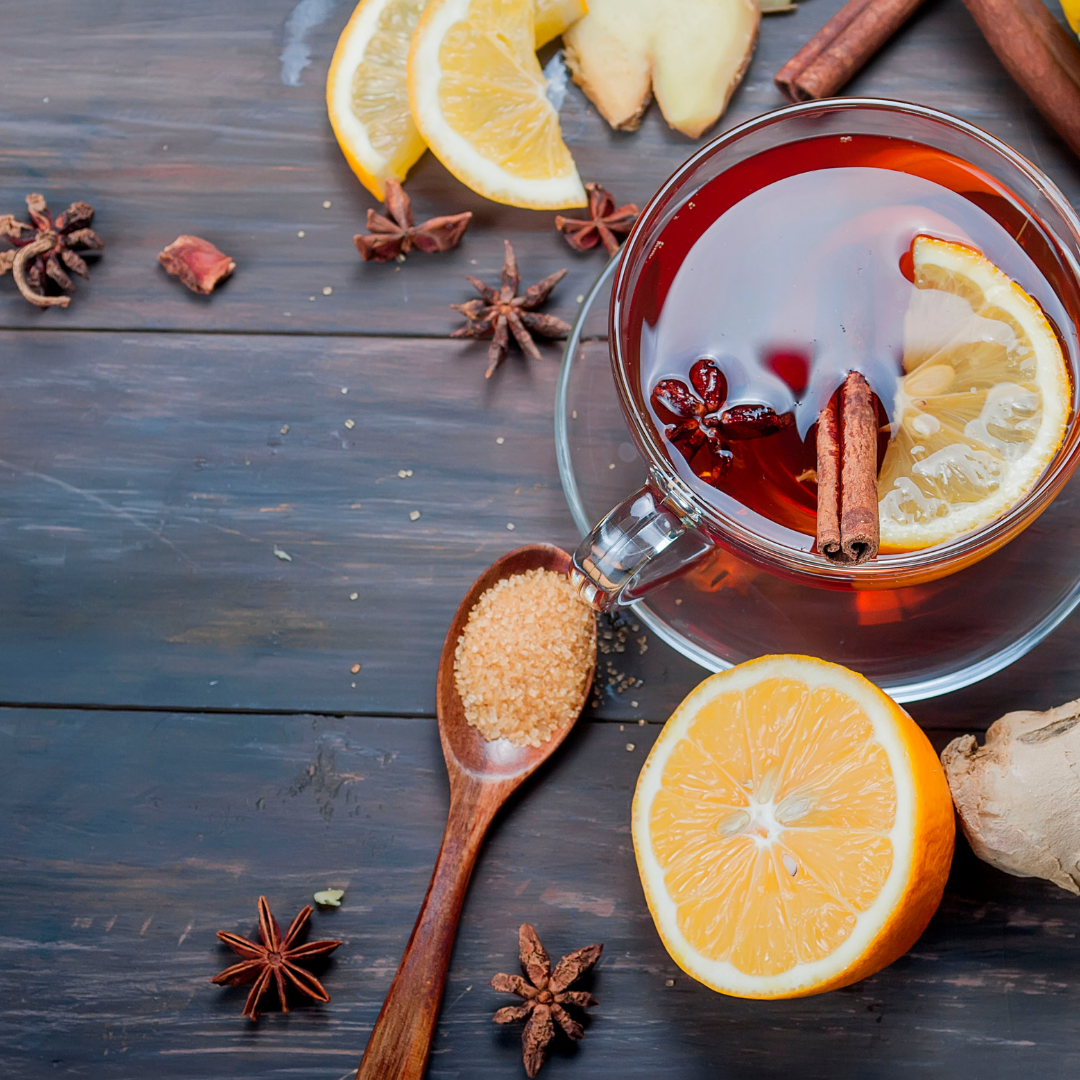 green tea with lemon