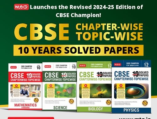 MTG Launches the Revised 2024-25 Edition of CBSE Champion – CBSE PYQ for Class 10 & 12 CBSE Champs