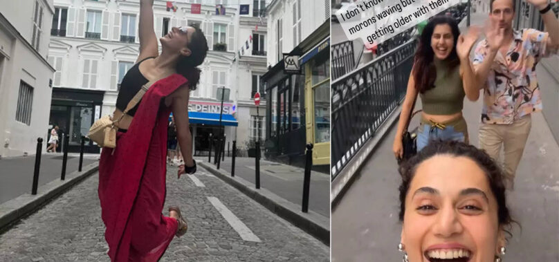 Taapsee enjoys a stroll with Mathias and Shagun in Paris