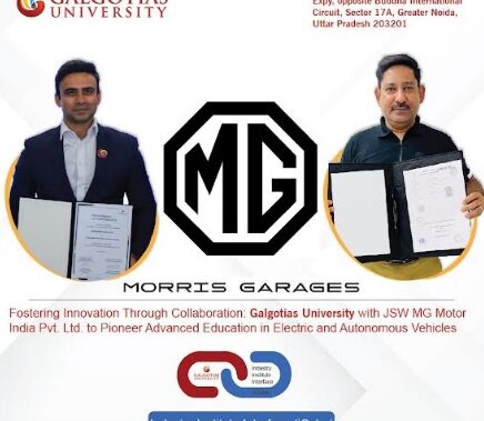 JSW MG Motor India Joins Hands with Galgotias University to Nurture Engineering Talent