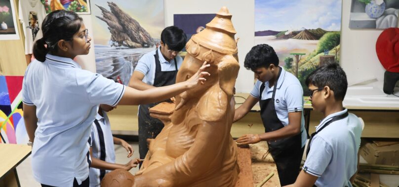 JIRS Students Create Stunning Eco-Friendly Ganesha Idol for Ganesh Chaturthi