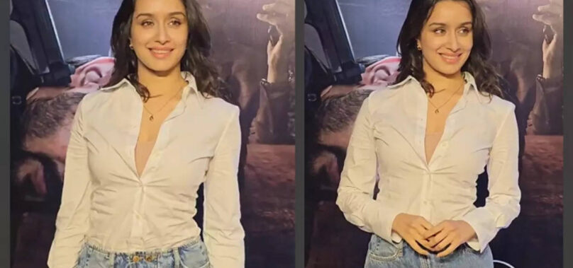 Shraddha shines in a simple look at ‘Taaza Khabar 2’screening