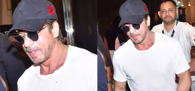 SRK exudes style as he arrives at Abu Dhabi airport