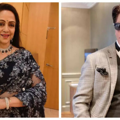 Hema Malini takes a promise from SRK to visit Mathura