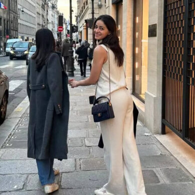 Ananya enjoys a stroll on Paris streets with sister