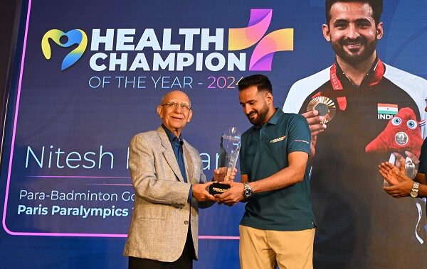 Paralympic Gold Medallist Nitesh Kumar Honoured as Health Champion of the Year 2024 in Happiest Health’s New ‘Health Champion’ Initiative