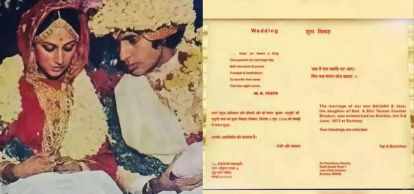 Amitabh and Jaya’s wedding card and PICS go viral