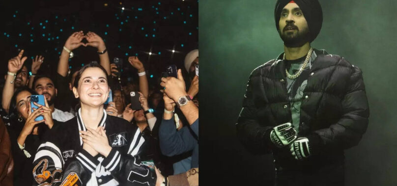 Diljit calls Hania Aamir on stage at London concert: VIDEO