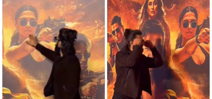 Ranveer Singh kisses wife Deepika’s poster