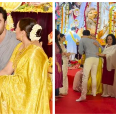 Ranbir, Rani, Kajol, Jaya at Durga Puja pandal – VIDEO