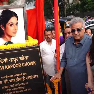 Boney Kapoor inaugurates Sridevi Chowk in Mumbai