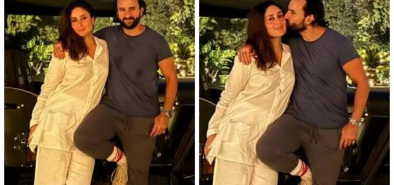 Saif kisses Bebo in new pics from Pataudi palace