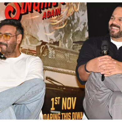 Ajay-Rohit surprise fans at special screening of Singham