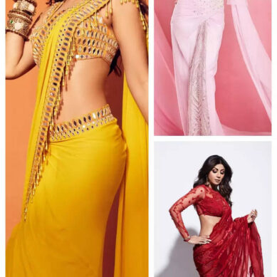 Shilpa inspired saree looks for your Karwa Chauth