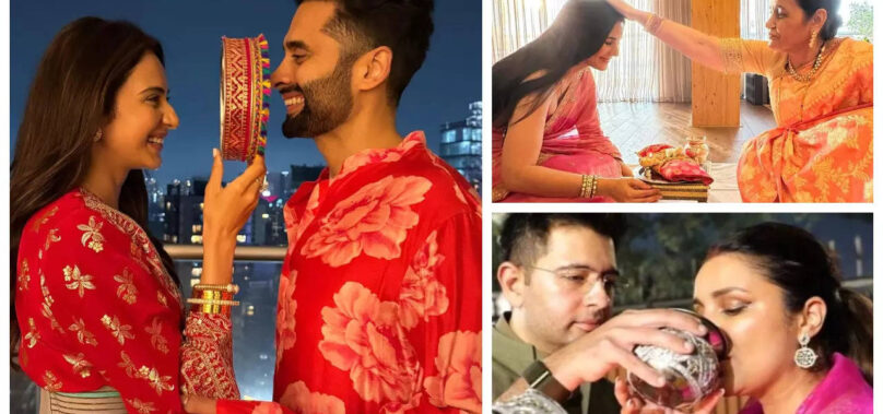 Mushy photos of celebs celebrating Karwa Chauth