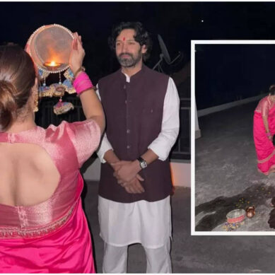 Vikrant touches his wife’s feet on Karwa Chauth – Pic