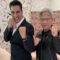 Akshay Kumar strikes a fun pose with Jensen Huang